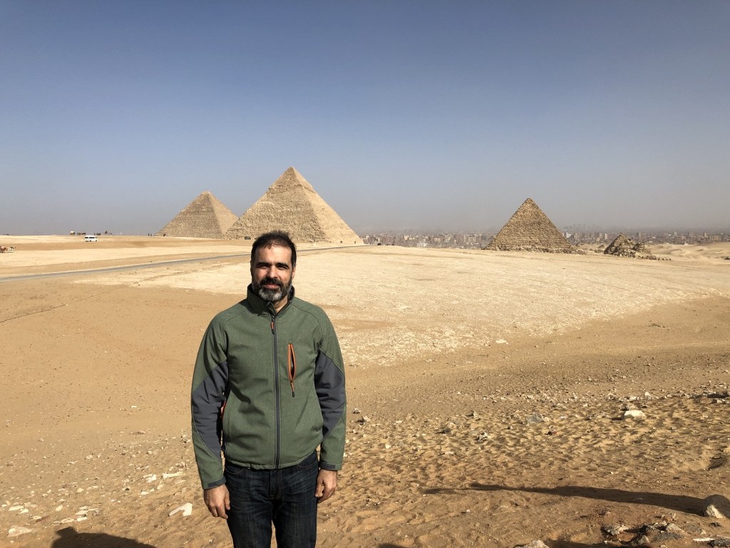 H.H. Maizer at the Great Pyramids of Giza